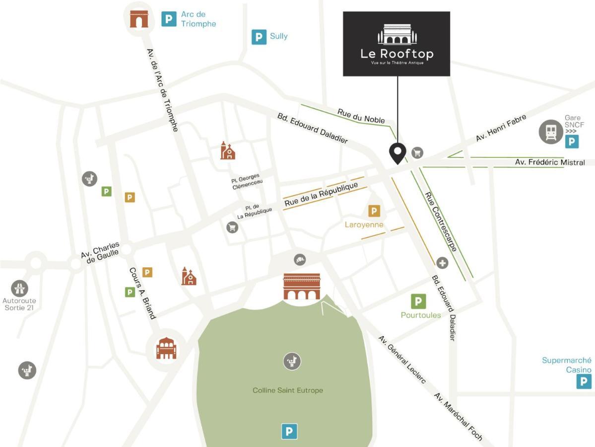 Le Rooftop - Vue Incroyable Sur Le Theatre Antique Orange  Ngoại thất bức ảnh